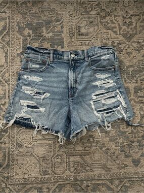 American Eagle Distressed Blue Denim Women's Cutoff Shorts Size 12